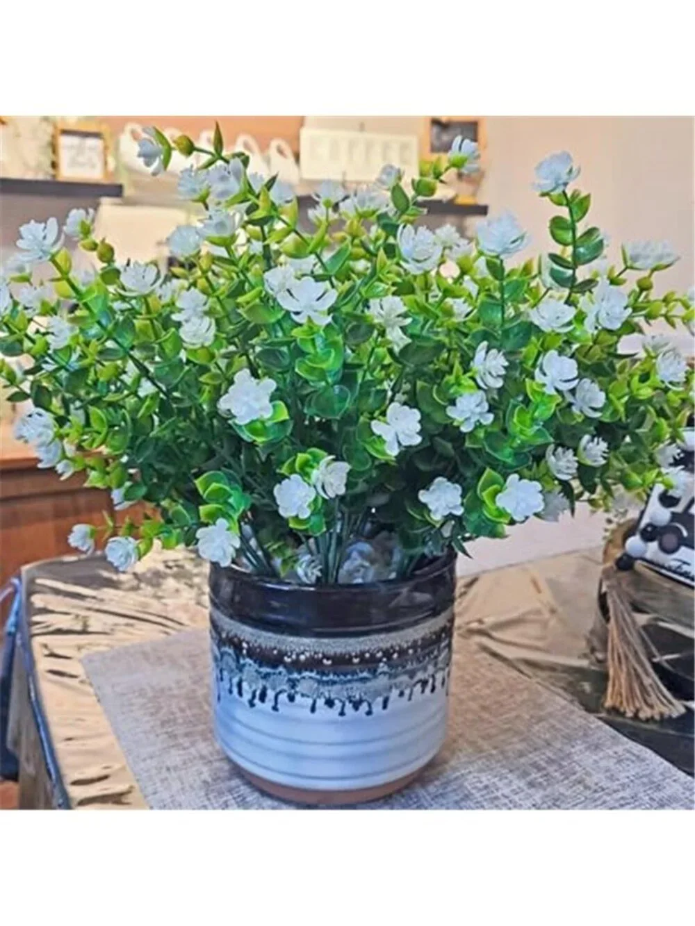 Artificial Outdoor Flowers UV Resistant Faux Plants Porch Patio Garden Decor